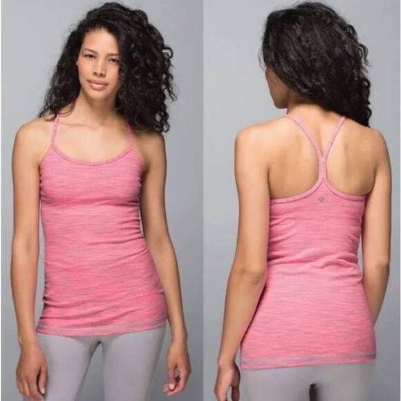 Lululemon Power Y Wee Are From Space Neon Pink Tank Size 4 Racerback - Picture 3 of 6